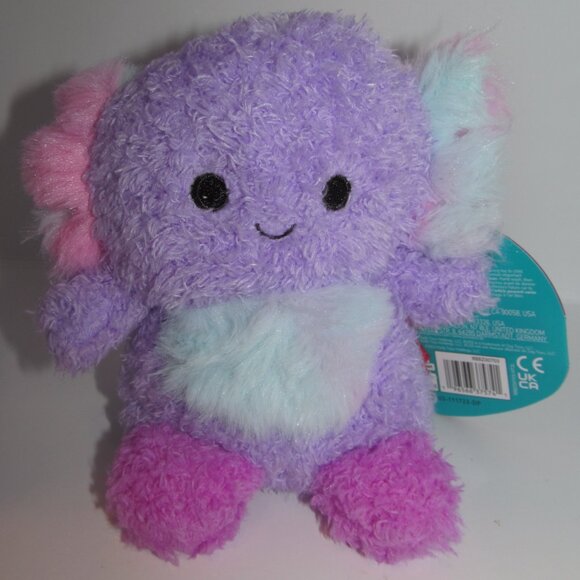 NEW Russ Bum Bumz 4.5 inch AquaBumz Alaina the Purple Axolotil Stuffed Animal - Picture 1 of 8